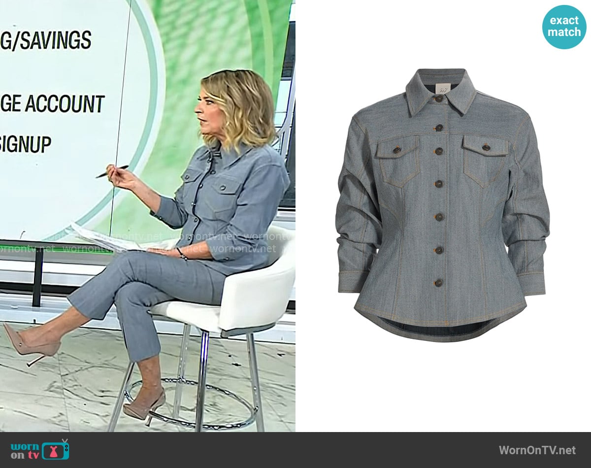 Christine’s grey denim jacket on Today Christine’s grey denim jacket on Today