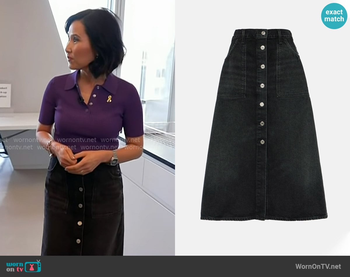Vicky’s black denim skirt on Today Vicky’s black denim skirt on Today