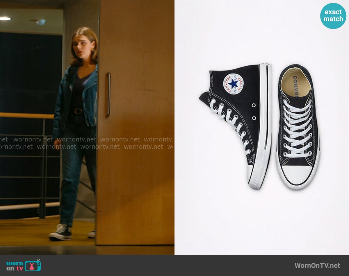 Converse Chuck Taylor All Star High Top Sneakers worn by Hannah Wells (Ella Bright) on Off Campus