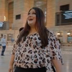 Dana's beige leopard print top on Sweet Magnolias