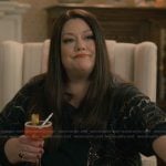 Dana’s black butterfly embellished sweatshirt on Sweet Magnolias