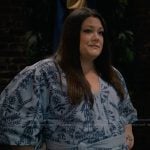 Dana’s blue floral print dress on Sweet Magnolias