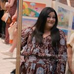 Dana’s brown floral smocked dress on Sweet Magnolias