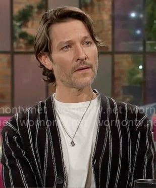 Daniel’s striped cardigan on The Young and the Restless