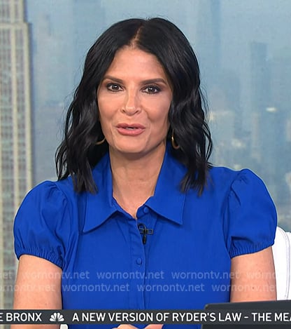 Darlene’s blue puff short sleeve dress on Today