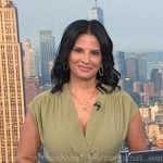 Darlene’s green double buckle waist dress on Today