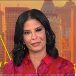 Darlene's red print shirt on Today