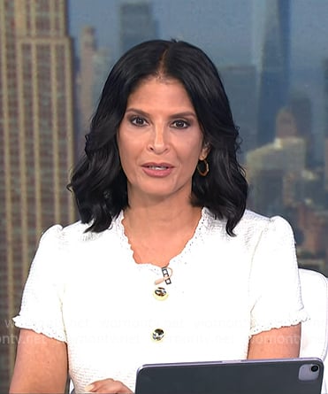 Darlene’s white lace trim dress on Today