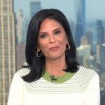 Darlene’s white striped short sleeve sweater on Today