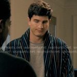 Davis' striped robe on Not Suitable For Work