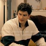 Davis's stripe quarter zip sweatshirt on Not Suitable For Work