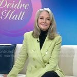 Deidre Hall's light green double breasted blazer on Today