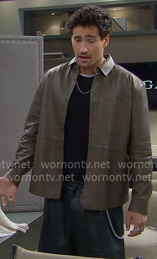 Deke’s leather shirt on The Bold and the Beautiful