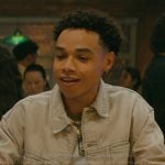 Dexter's khaki denim jacket on Off Campus