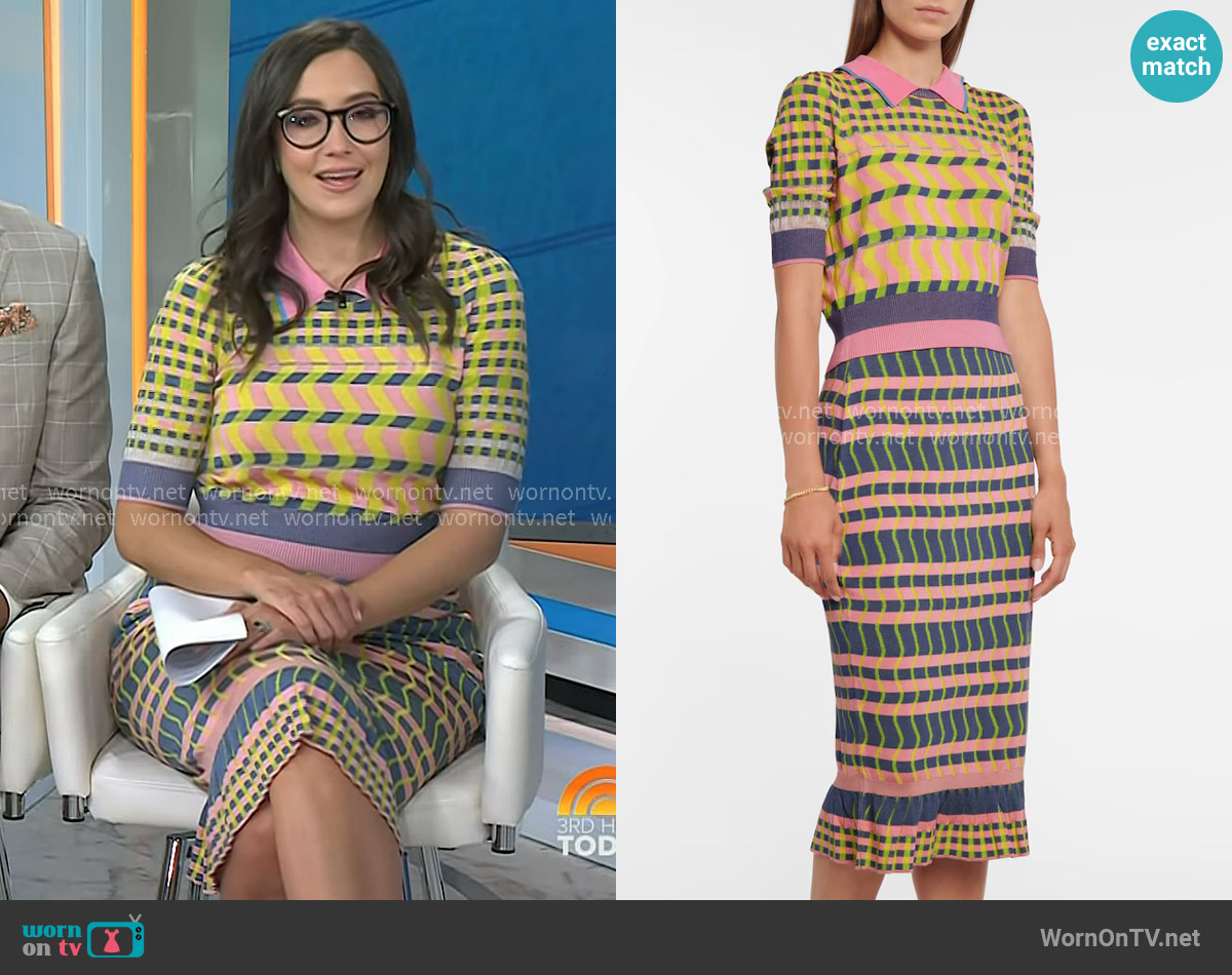 Diane von Furstenberg Jenny Sweater Top worn by Savannah Sellers on Today