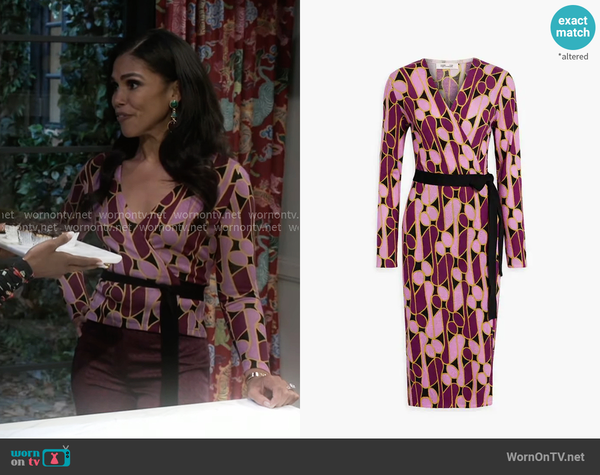 Diane von Furstenberg Luella Dress worn by Dani Dupree (Karla Mosley) on Beyond the Gates