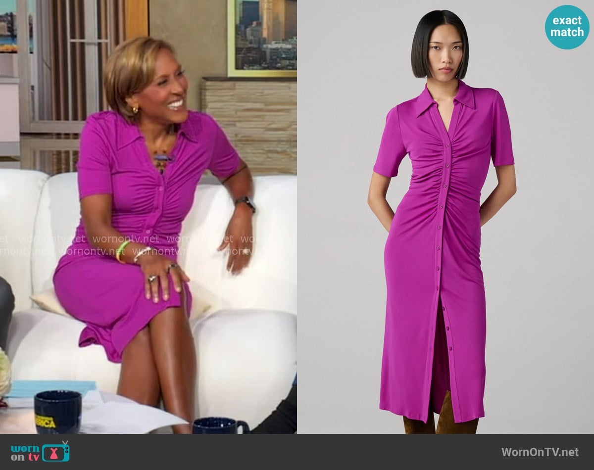 Robin’s purple ruched dress on GMA