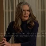 Diane’s navy peplum dress on The Young and the Restless