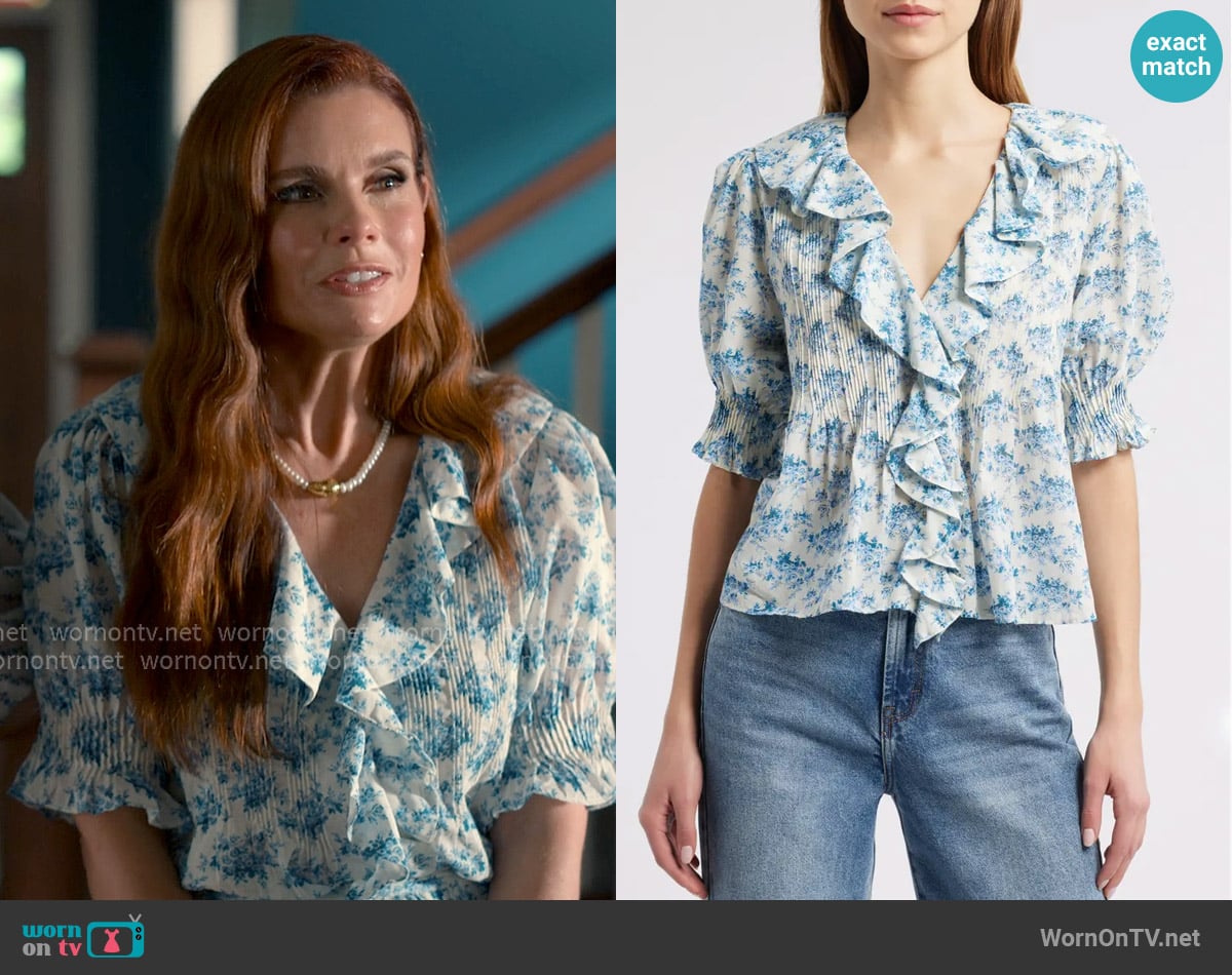 Doen Henri Organic Cotton Voile Top worn by Maddie Townsend (JoAnna Garcia Swisher) on Sweet Magnolias