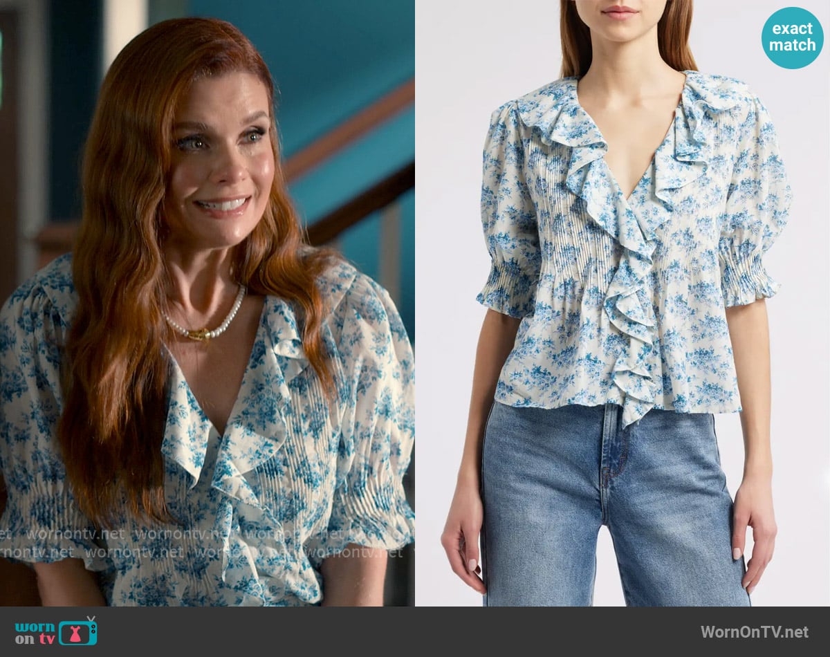 Doen Henri Organic Cotton Voile Top worn by Maddie Townsend (JoAnna Garcia Swisher) on Sweet Magnolias