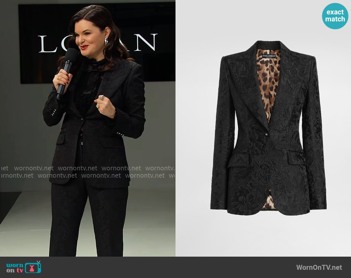 Dolce & Gabbana Turlington brocade jacket worn by Katie Logan (Heather Tom) on The Bold and the Beautiful