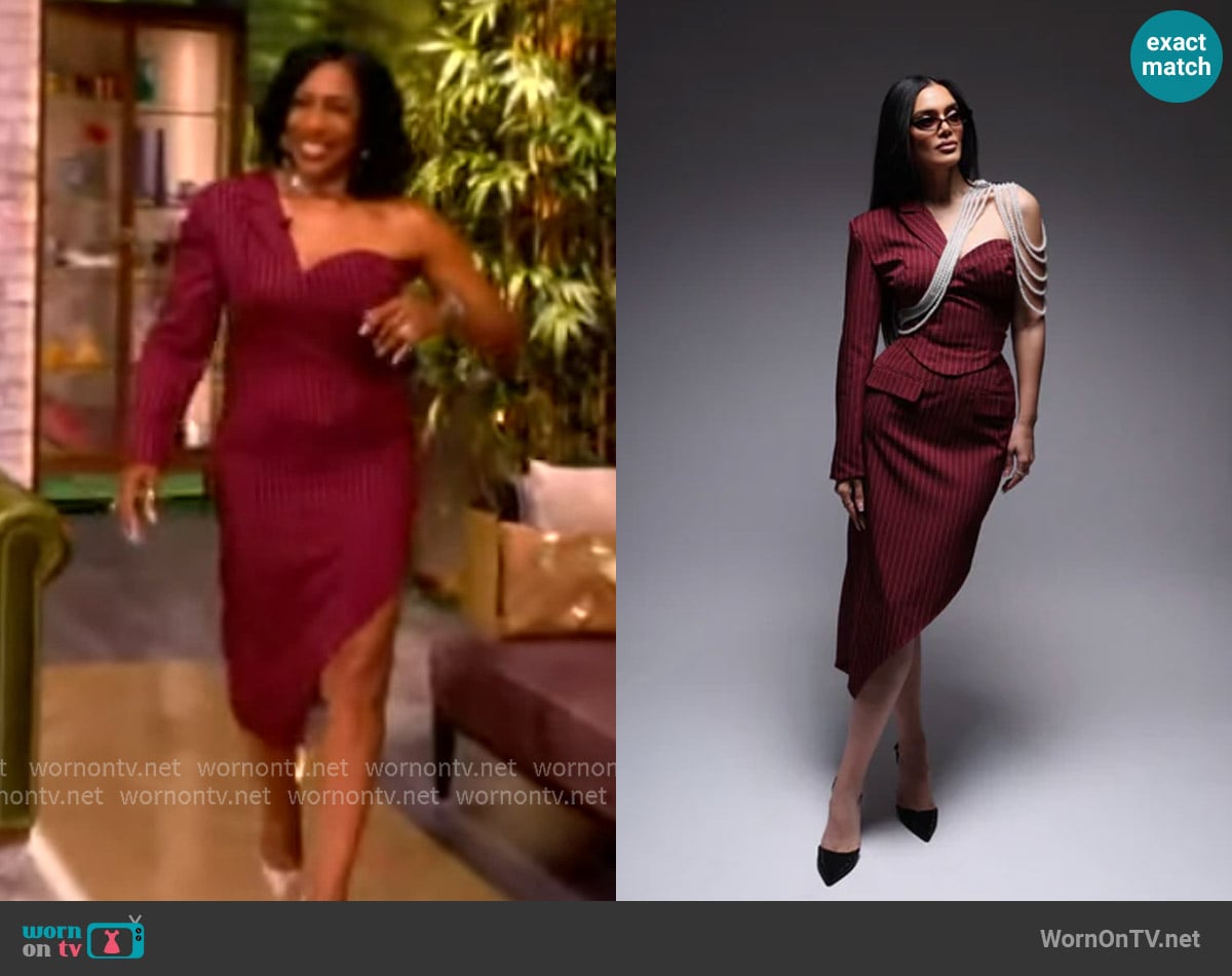 Donne Par Dieu Sarah Cropped Corset x Skirt Set worn by Dawnn Lewis on The View