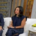 Dr. Tara Narula's navy gathered dress on Good Morning America
