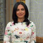 Dr. Tara Narula's white floral long sleeve dress on Good Morning America