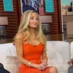 Dr. Whitney Bowe’s orange ribbed mini dress on Good Morning America