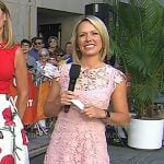 Dylan’s blush pink floral lace dress on Today