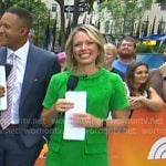 Dylan’s green tweed mini dress on Today