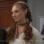 Dylan’s ivory bomber jacket on The Bold and the Beautiful