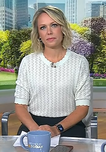 Dylan’s mint green pointelle sweater on Today