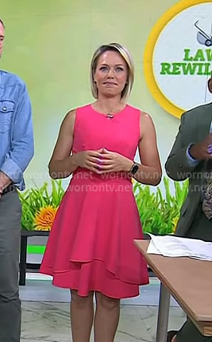 Dylan’s pink fit and flare dress on Today