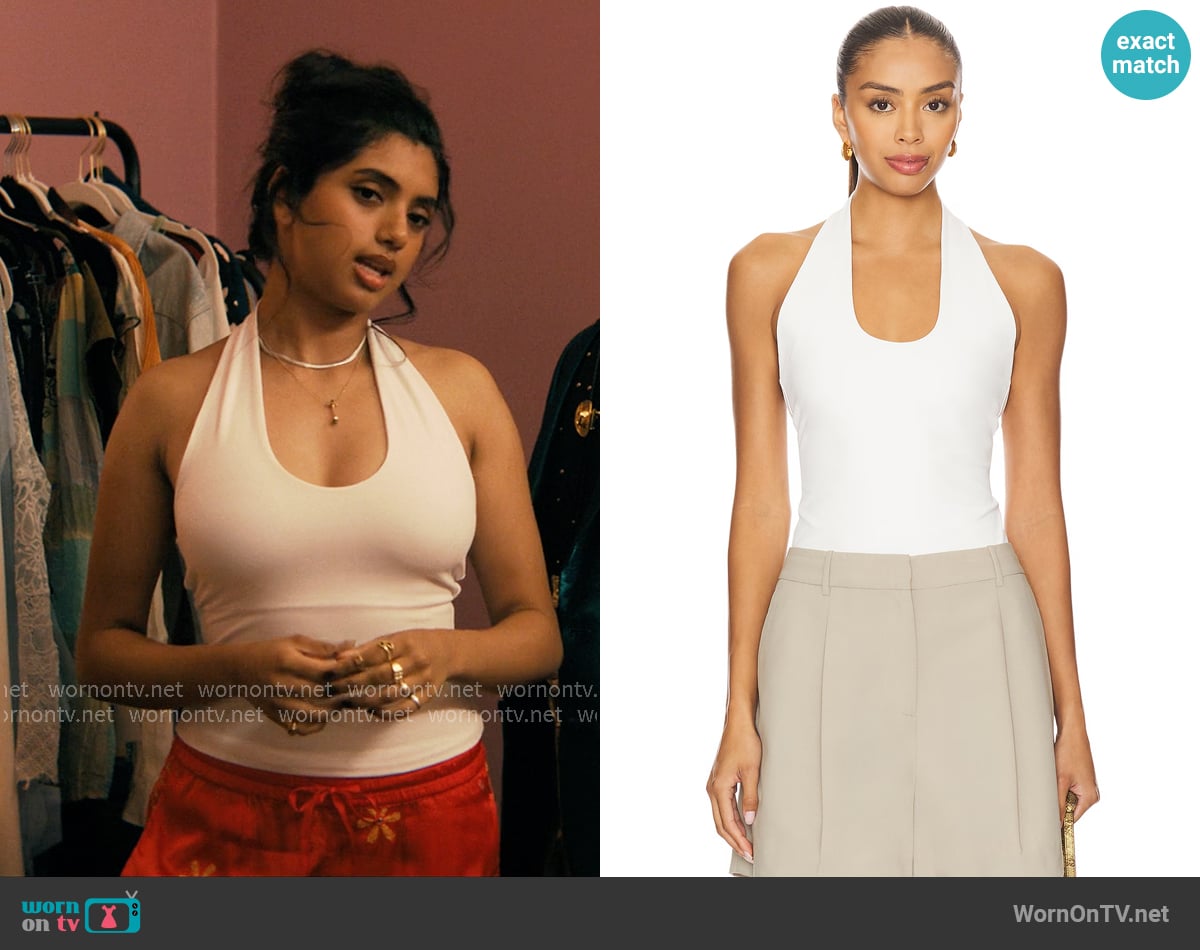 Eaves Simeon Halter Top worn by Abhinaya Chilukuri (Avantika) on Not Suitable For Work