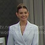 Electra’s light blue shorts suit on The Bold and the Beautiful