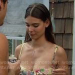 Electra’s yellow floral bikini on The Bold and the Beautiful