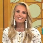 Elisabeth Hasselbeck’s white tweed dress on CBS Mornings