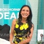 Elizabeth Werner’s lemon print dress on CBS Mornings