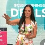 Elizabeth Werner’s printed wrap dress on CBS Mornings