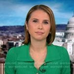 Elizabeth’s green ribbed button front dress on Good Morning America