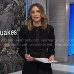 Ellison's black long sleeve dress on NBC News Daily