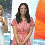 Emilie’s red striped shirtdress on Today