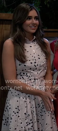 Emma’s light pink floral shirtdress on General Hospital