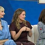 Erika Henningsen’s brown gathered dress on Today