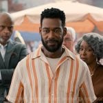 Erik’s orange striped shirt on Sweet Magnolias