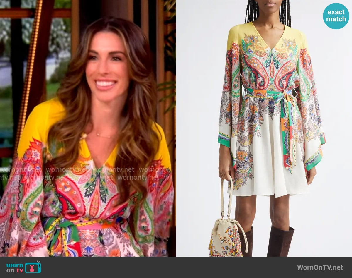 Alyssa’s paisley print dress on The View