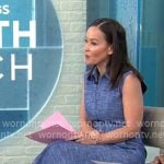Eva Pilgrim’s blue jumpsuit on CBS Mornings
