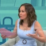 Eva Pilgrim’s light blue belted jumpsuit on CBS Mornings