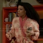 Eva's sun print robe on Beyond the Gates